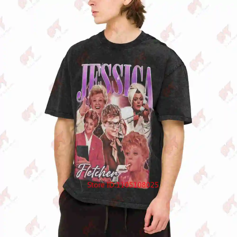 Murder She Wrote Halloween Vibe Vintage Washed Tee Pure Cotton T-Shirt