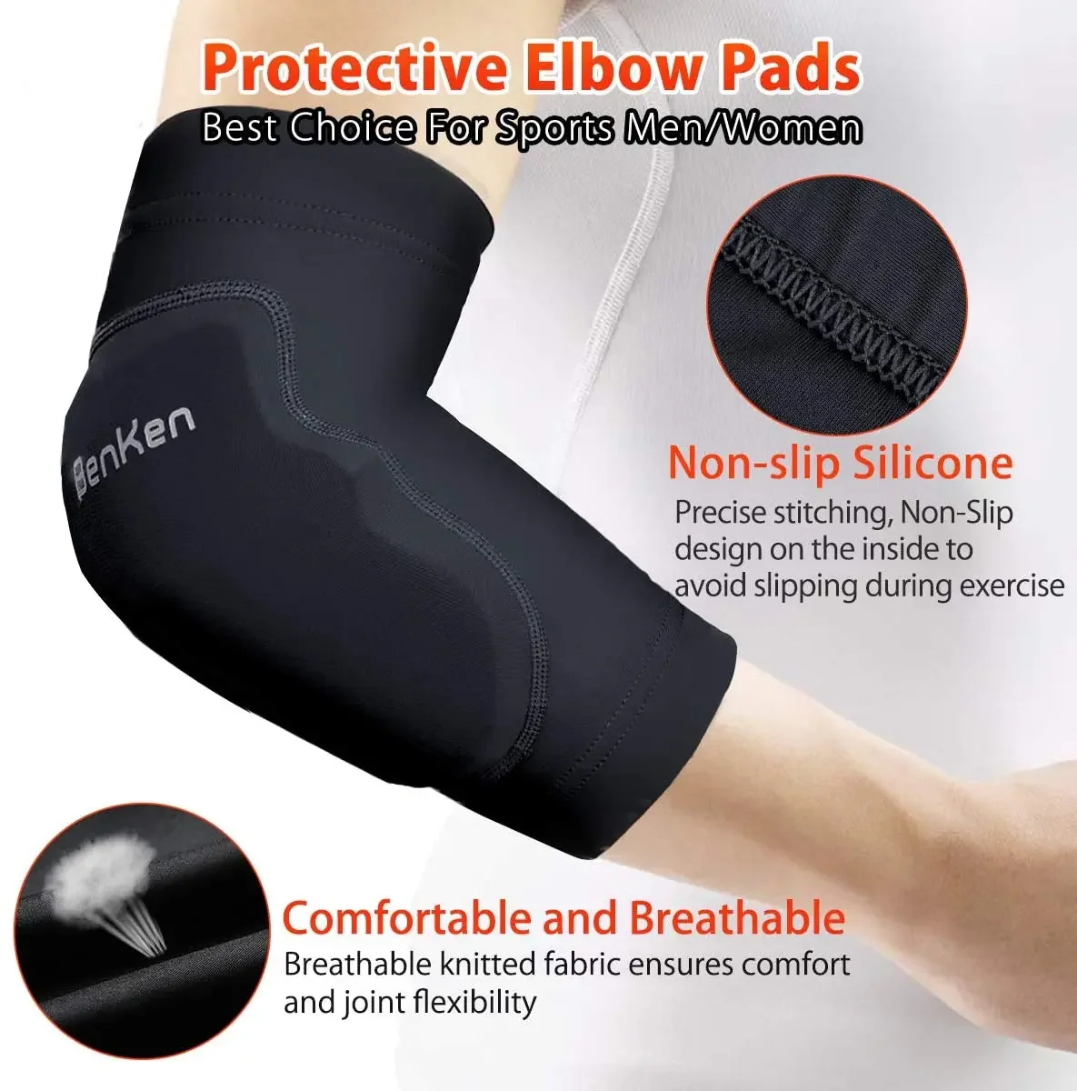 BenKen Knee Pads Elbow Pads Support Compression Sleeves High Quality Lycra Foam for Cycling Motorcycle Skiing Protection Gear