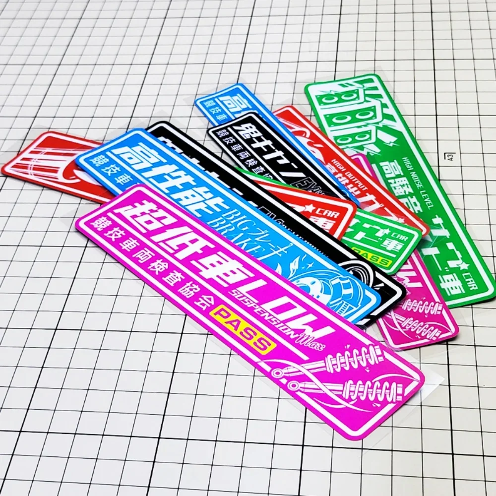 Warning JDM High Performance Decal Auto Triangular Window Windshield Sticker Car Styling Vinyl Tape