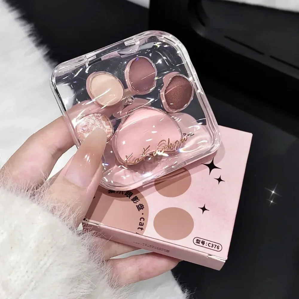 Urocza Naturalna Paleta Cieni do Powiek Brokatowa Paleta Cieni do Powiek z Różem Długotrwała Koreańska Paleta do Makijażu Oczu Kosmetyki Upiększające