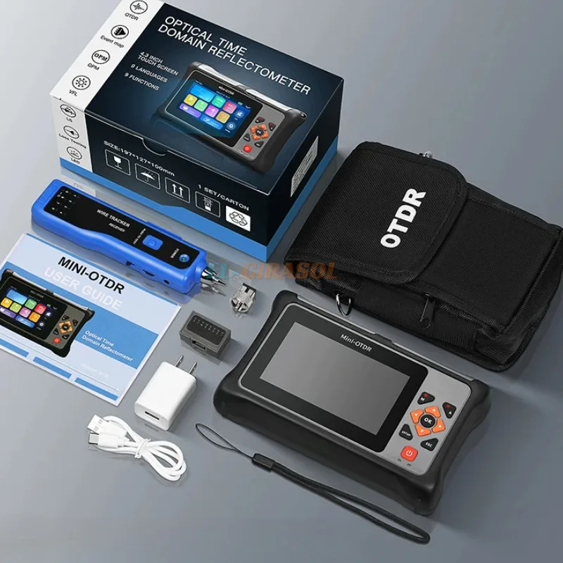 KP800 Multi-functional OTDR,Active Live Fiber Test Built-in OPM VFL LS RJ45 Tester Fiber Optic FTTH Network Maintenance Detector