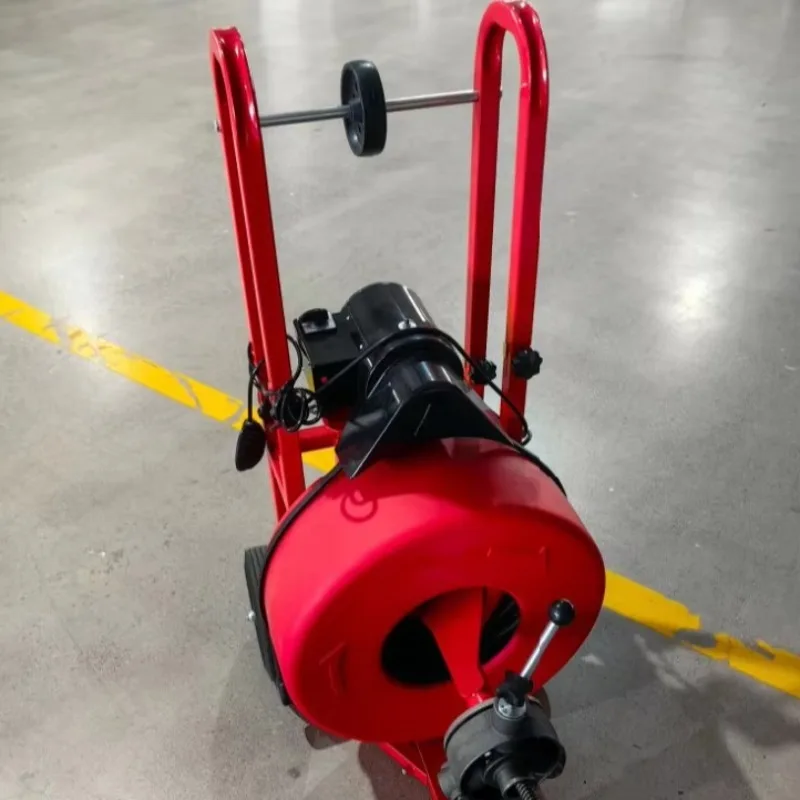 2026 Snake Drill Drain Auger Cleaner 100 Ft Long 3/4'' Wide Electric Drain Cleaning Machine