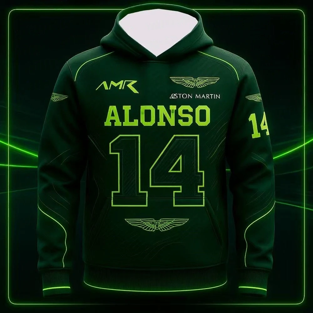 

Футболка для регби Aston Martin 2026, мотоциклетная футболка Silverstone Race Edition, испанский гонщик Fernando Alonso 14, комплект Lance Strol 18, футболка