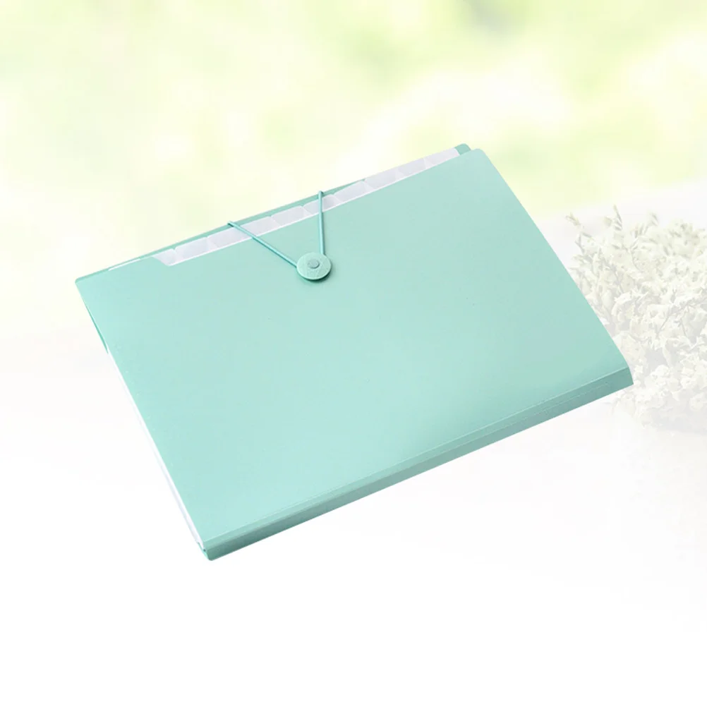 1Pcs Plastic File Folder A4 Size 5 Pocket Expanding Buckle Closure Document Organizer Office School Home Filing Storage