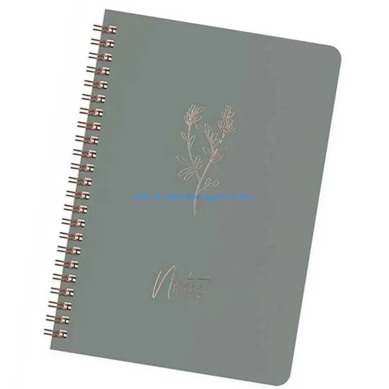 دفتر ملزمة بلفائف مزدوجة لكتابة 120 صفحة دفاتر يومية مبطنة دفتر ملاحظات مسطر للكلية للنساء والرجال 14.8 × 21 سم