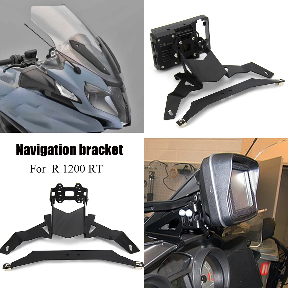 

For BMW R 1200 RT 2013 2012 2011 2010 R1200RT New Motorcycle Navigation Bracket GPS Navigator USB Charging Phone Holder