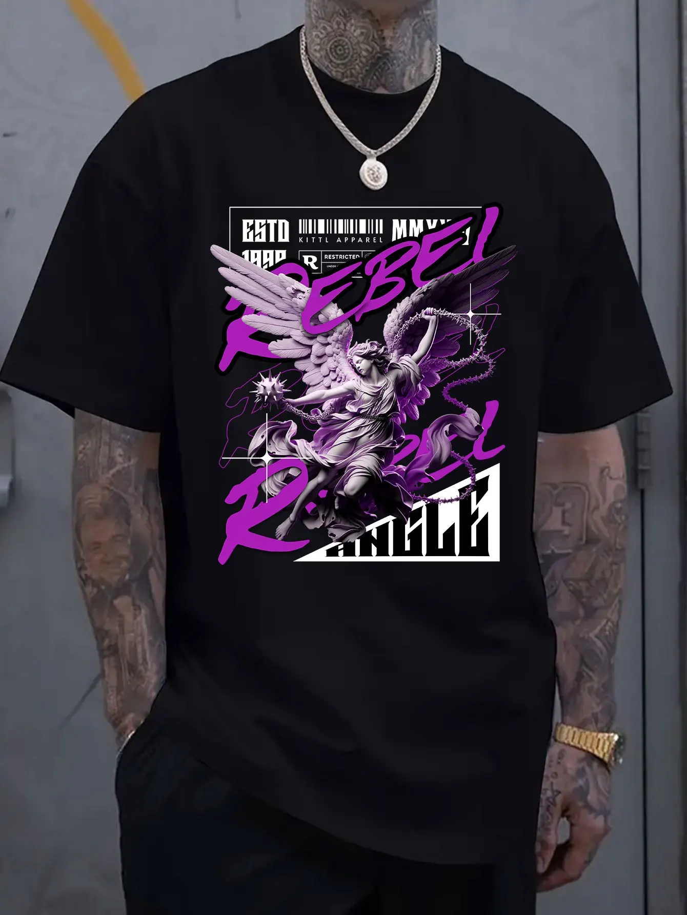 

Роскошная хлопковая футболка с короткими рукавами и графическим принтом Combat Angel, летняя мужская и женская повседневная свободная модная футболка унисекс