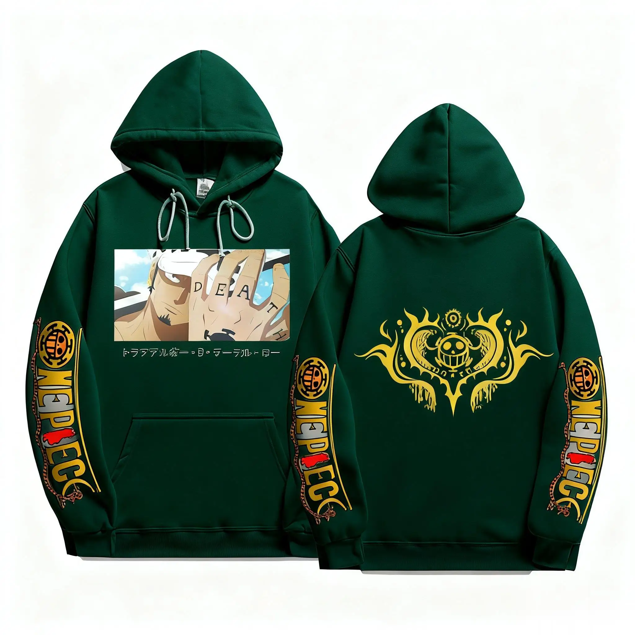 Felpa con cappuccio con stampa Anime One Piece Giacca casual Cosplay 2026 Autunno Inverno Nuove donne degli uomini Streetwear Pullover in cotone unisex