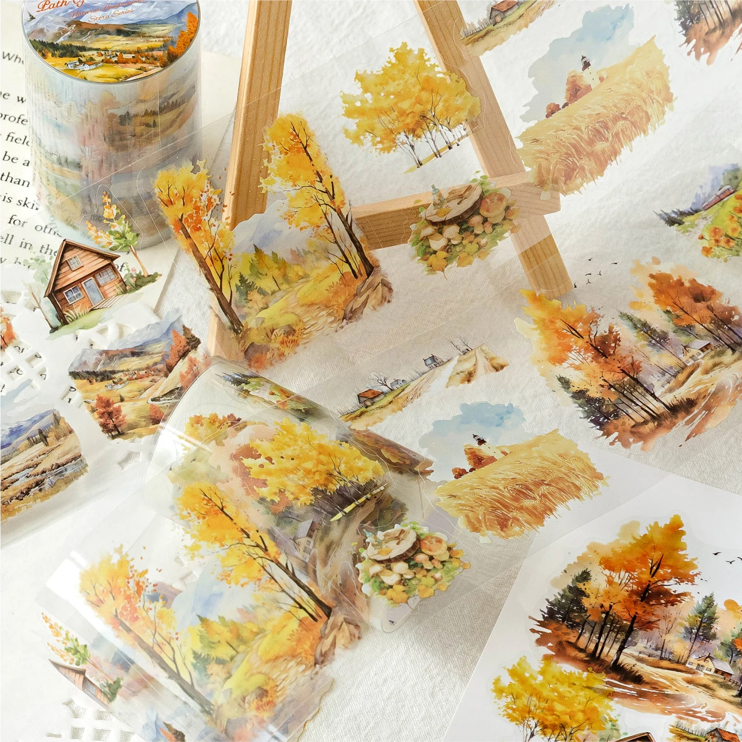 Imagem -02 - Fita Decorativa Pet Série Paisagismo Natural Stories Cute Lovely Retro 6packs por Lote