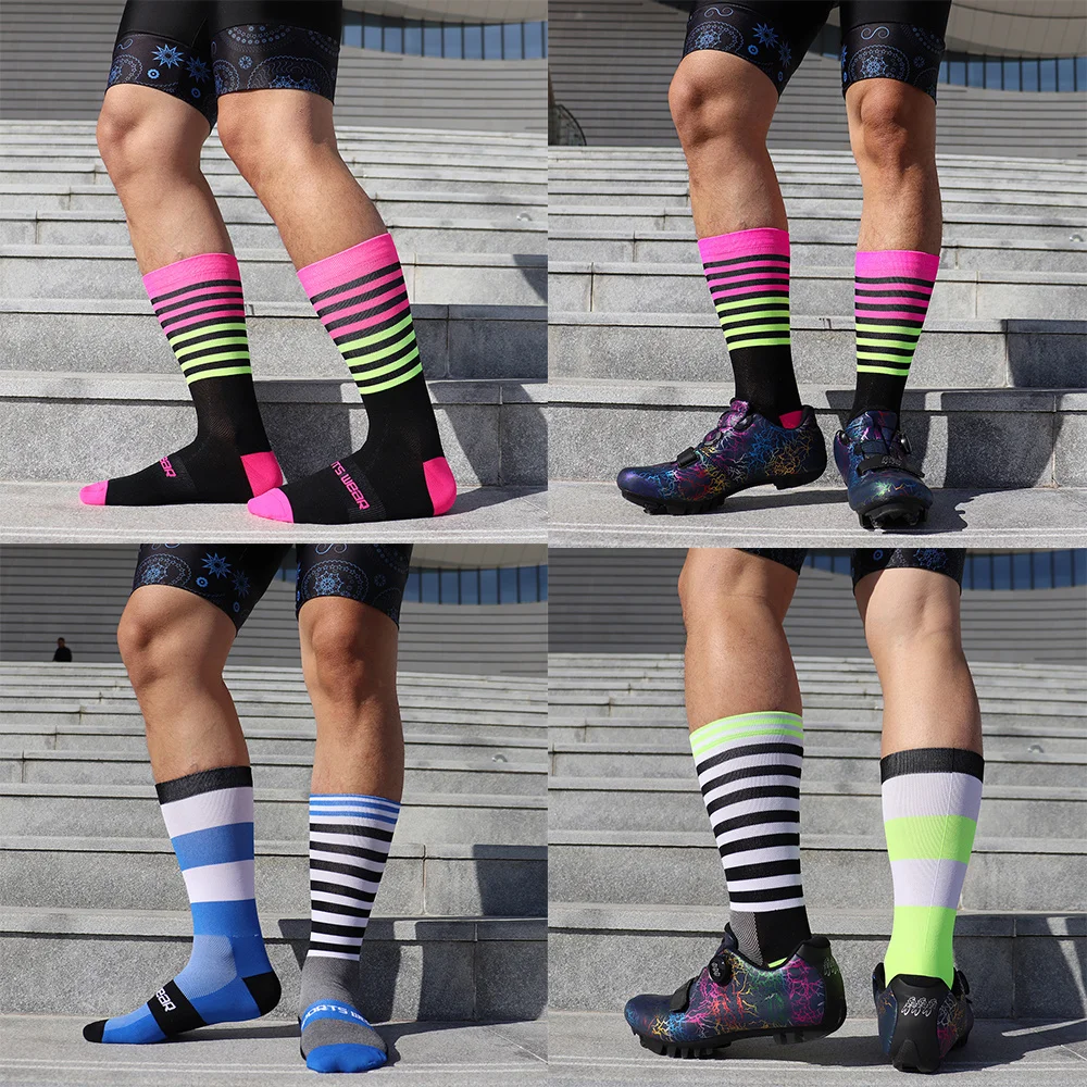 TIMUBIKE-Chaussettes de sport en plein air pour hommes, chaussures de cyclisme, de vélo de route, de course, de basket-ball, unisexe, 2024