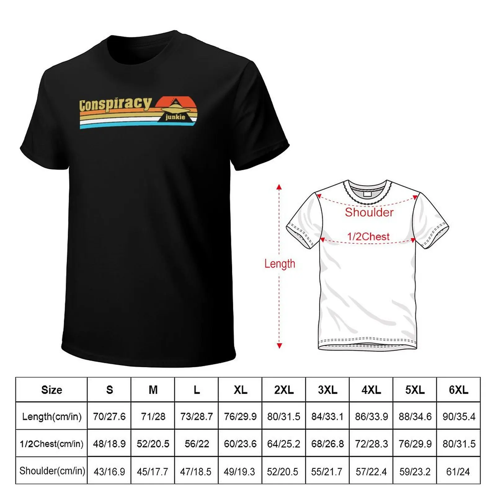 Conspiracy Junkie Sun T-Shirt Simple Line Art Print Tee