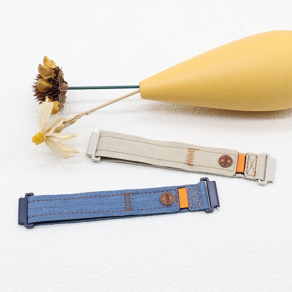 Strap For Samsung Galaxy Watch 7/6/5 Pro/Gear S3 44mm 40mm Nylon Cowboy Bracelet Correa 20mm 22mm Band For Huawei Watch 3/4 Pro