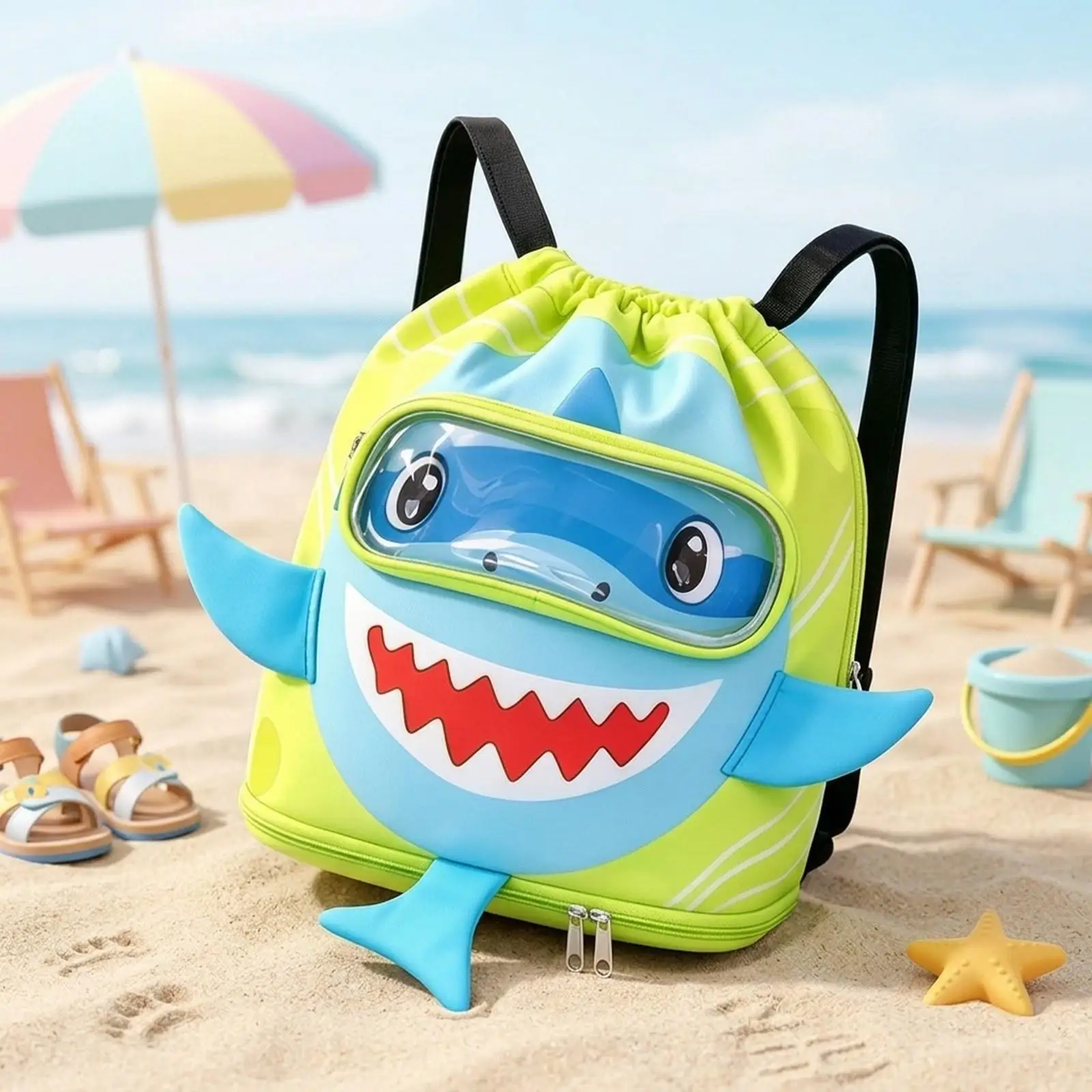 Swim Bags Multifunctional Draw String Sackpack Drawstring Gym Bag Beach Backpacks for Beach Swimming Camping Travel Shopping