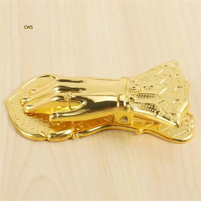 5X فاخر شيك مكتب ورقة تخزين كليب Ins المطاوع الذهب خمر شكل اليد سبيكة وثيقة كتيب تخزين كليب