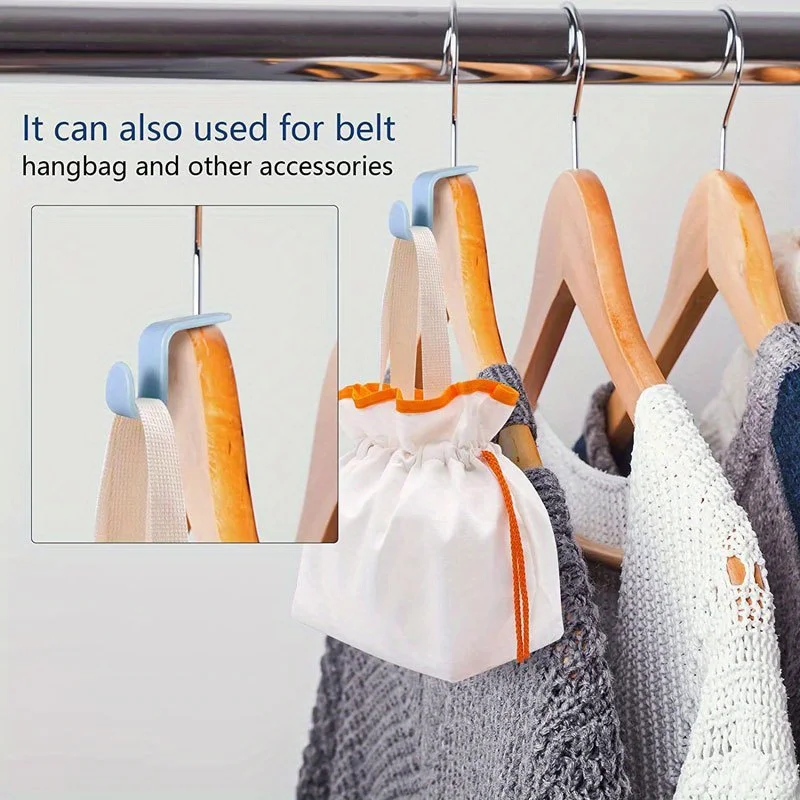 5PCS Wardrobe Hanger Hooks Organizer Connect Multifunction Cascading Plastic Bedroom Wardrobe Storage Space Saving Coat Hook