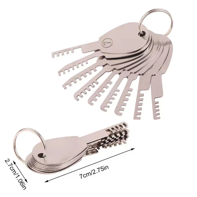 HUK Tools Stainless Steel Comb Lock 9in1 Full Set Repair Tool Bypass Method