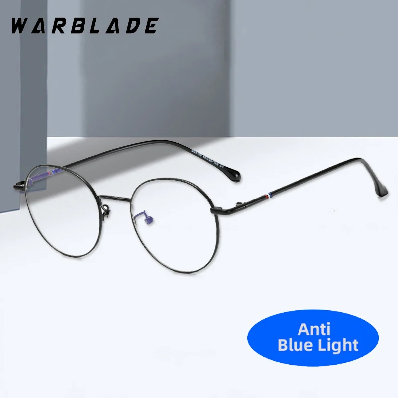 

Fashion Metal Oval Frame Women Glasses Trending Designer Brand Men Computer Reading Anti-Blue Light Fashion Optical Eyeglasses
