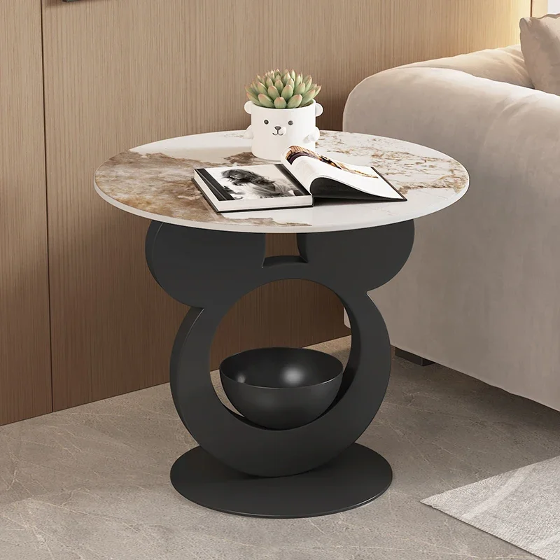 Designer Unique Coffee Table Books Space Saving Side Table Marble Top Living Room Mesa De Centro De Sala Entrance Hall Furniture image 4