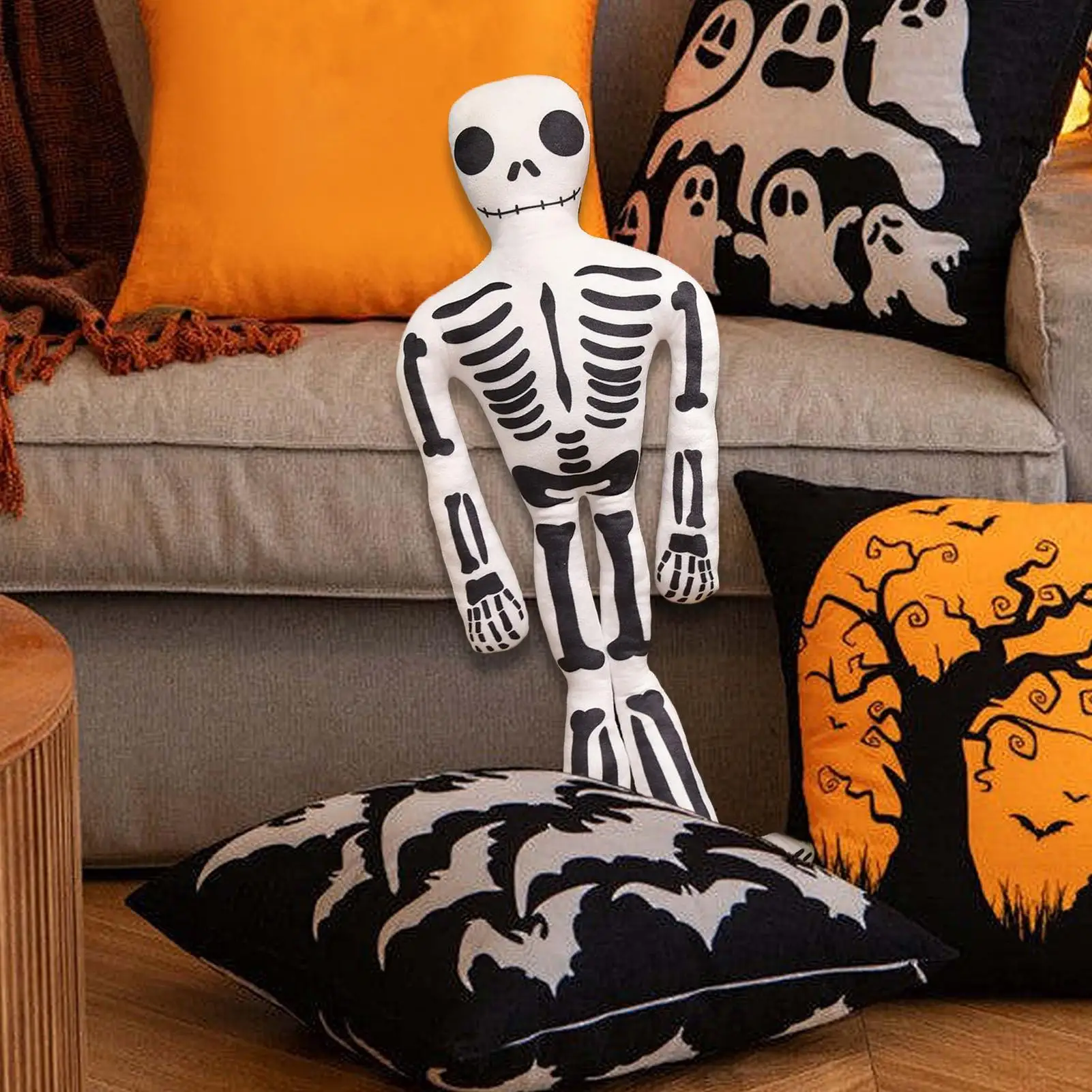 

Мягкая плюшевая игрушка на Хэллоуин, обнимающаяся подушка с черепом, праздничные украшения для дома, вечеринки, подушка с черепом для дивана, дивана-кровати, жизни
