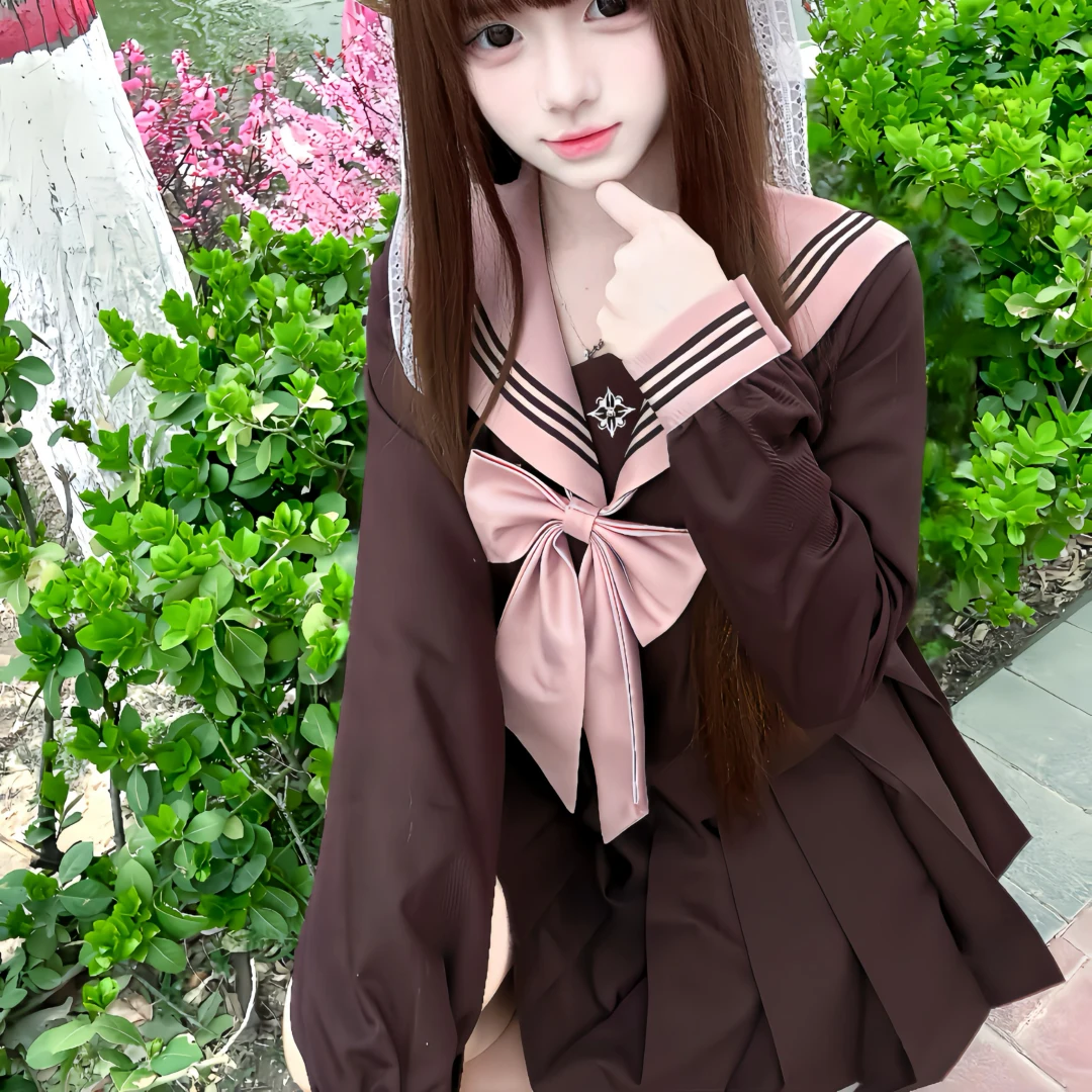 Abito da marinaio a maniche lunghe/corte della Corea del Sud per adolescenti Marinaio Fuku Ragazze delle scuole superiori giapponesi Studenti Cosplay Uniformi Jk Donne