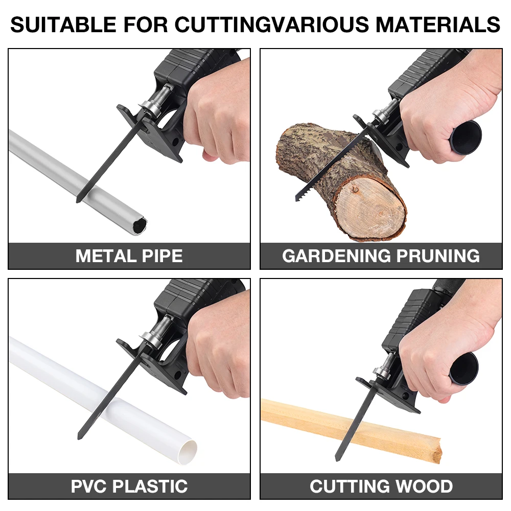 Reciprocating Saw Adapter,Home Electric Drill Converted To Electric Saw Converter,High-quality Multi-functional Woodworking Tool