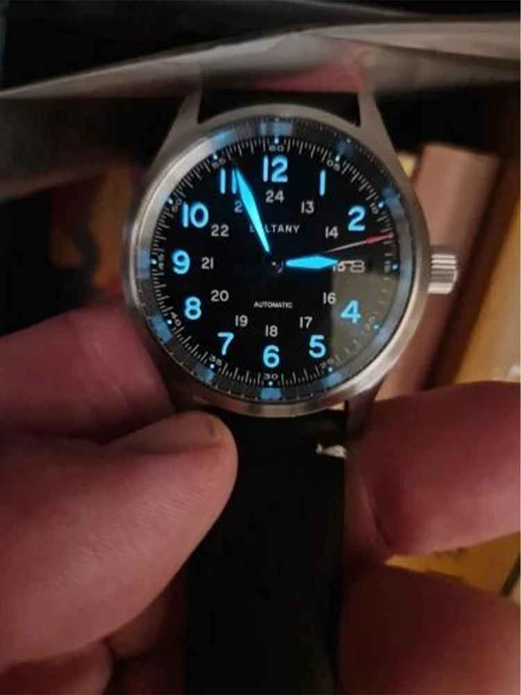 Baltany S2049 Military Field Homage Watch Men\'s Automatic Mechanical Watches NH35 Vintage Sapphire Stainless Steel watch