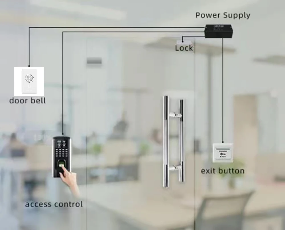 Wired Door Bell DC 12V Vocal Wired Doorbell Welcome Door Bell For Security Access Control System