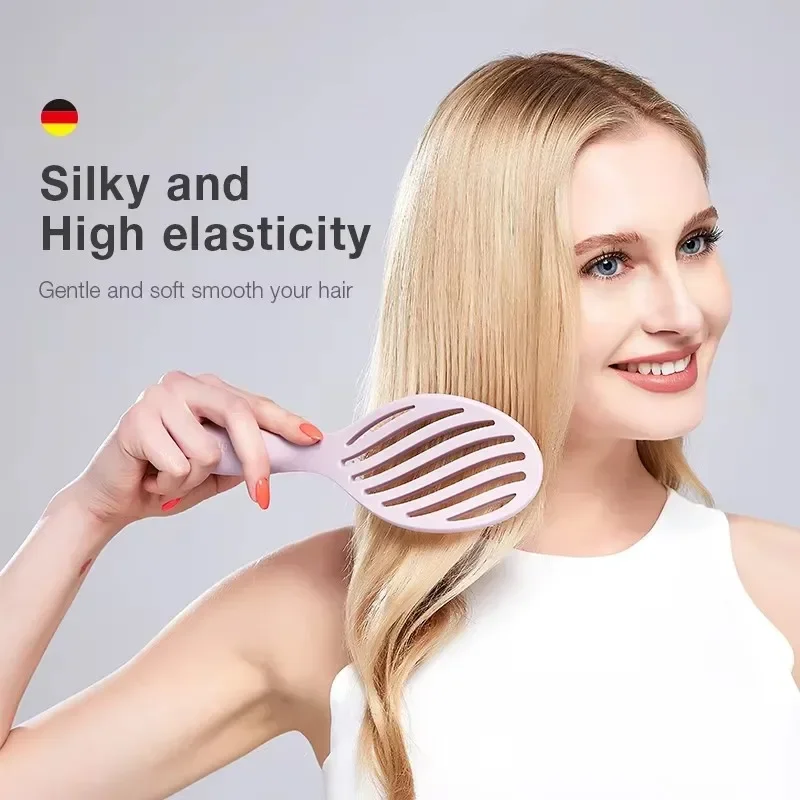 MAIRUIGE Hollow Out Hair Brush Scalp Massage Combs Hair Styling Detangler Fast Blow Drying Detangling Tool Wet Dry Curly Hair