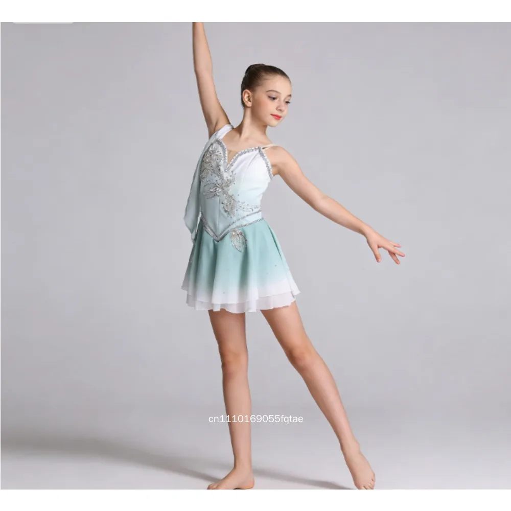 Customized Professional Ballet Dance Dress Chiffon Ballet Tutu Skirt For Girls Women Adult International Competition Dance Wear