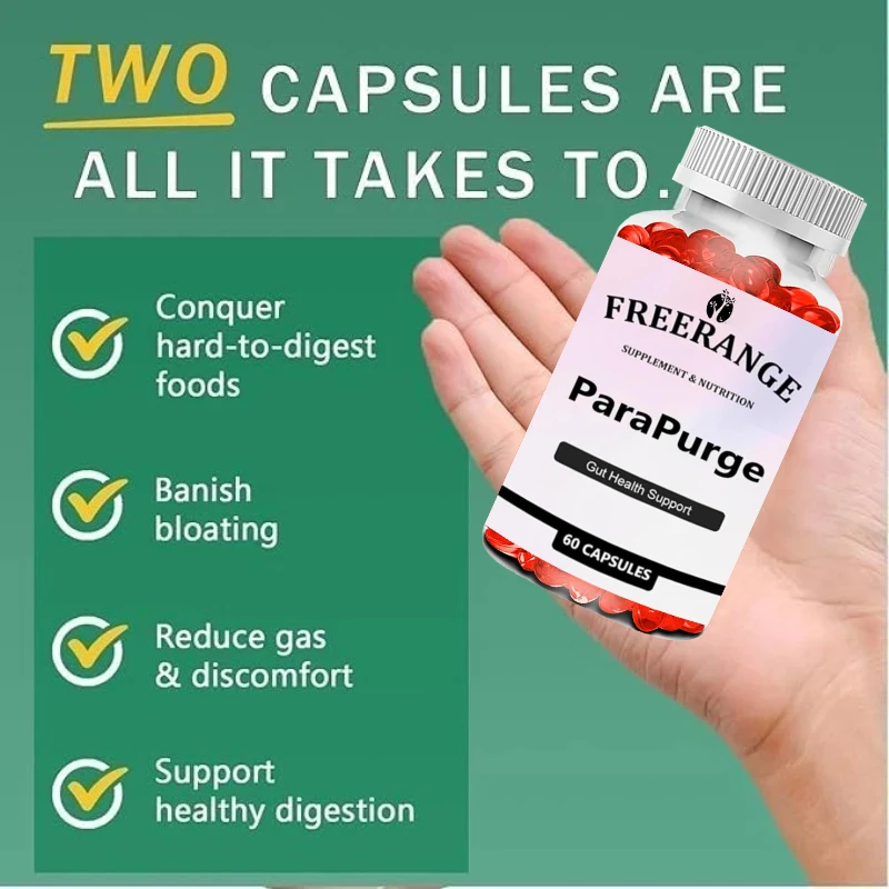 مكملات دعم الأمعاء والقولون لمساعدة النساء والرجال على تنظيف أمعاءهم والقولون، تركيبة غير كائنات معدلة وراثيًا، 60 كبسولة