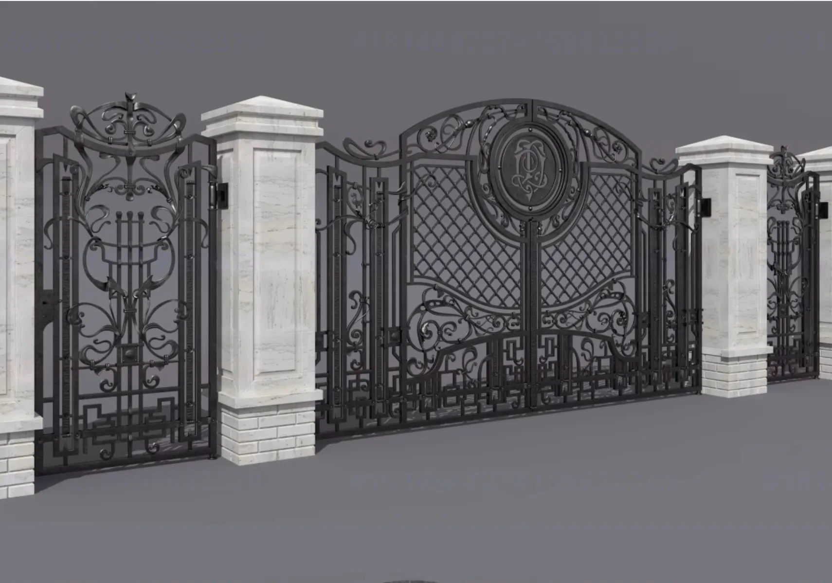 Home Garden Steel Metal Driveway Wrought Iron Gate Design For Home
