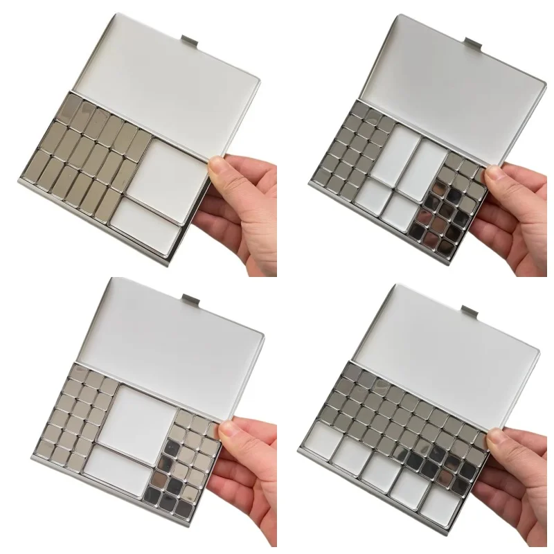 Portable Ultra Thin Travel Watercolor Box TN Magnetic Palette Multi Combination Grid Magnetic Packaging Art Supplies
