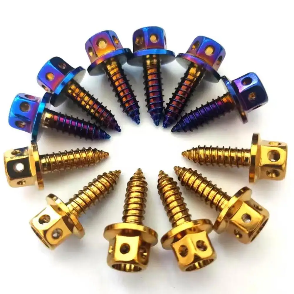 Viti per moto Elementi di fissaggio autofilettanti esagonali cavi elettrici Modifica bici Accessorio per l'aumento dello specchietto retrovisore