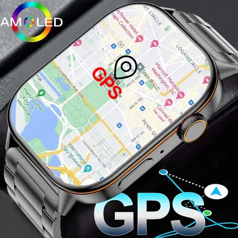 2025 Xiaomi 야외 GPS 스마트 시계 남자 나침반 군사 야외 스포츠 시계 2.01 ''IP68 방수 여성 Smartwatch
