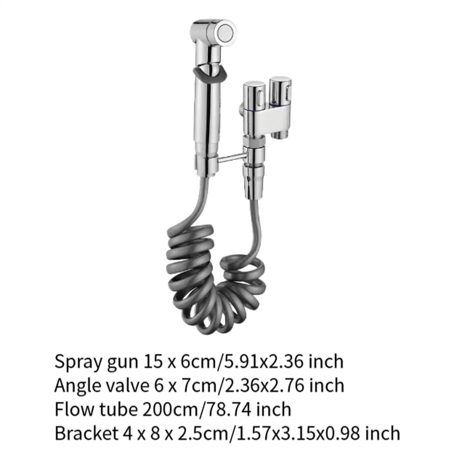 Bidet Sprayer Wall Mounted Handheld Bathroom Toilet Bidet Attachment Set for Baby Shower Diaper Pets Shower Toilet Flushing