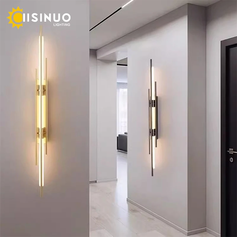 Minimalist LED Long Liner Wall Light Fixture Bedside Lighting Wall Mounted for Living Room Dining Room 85-240V Staircase Sconces