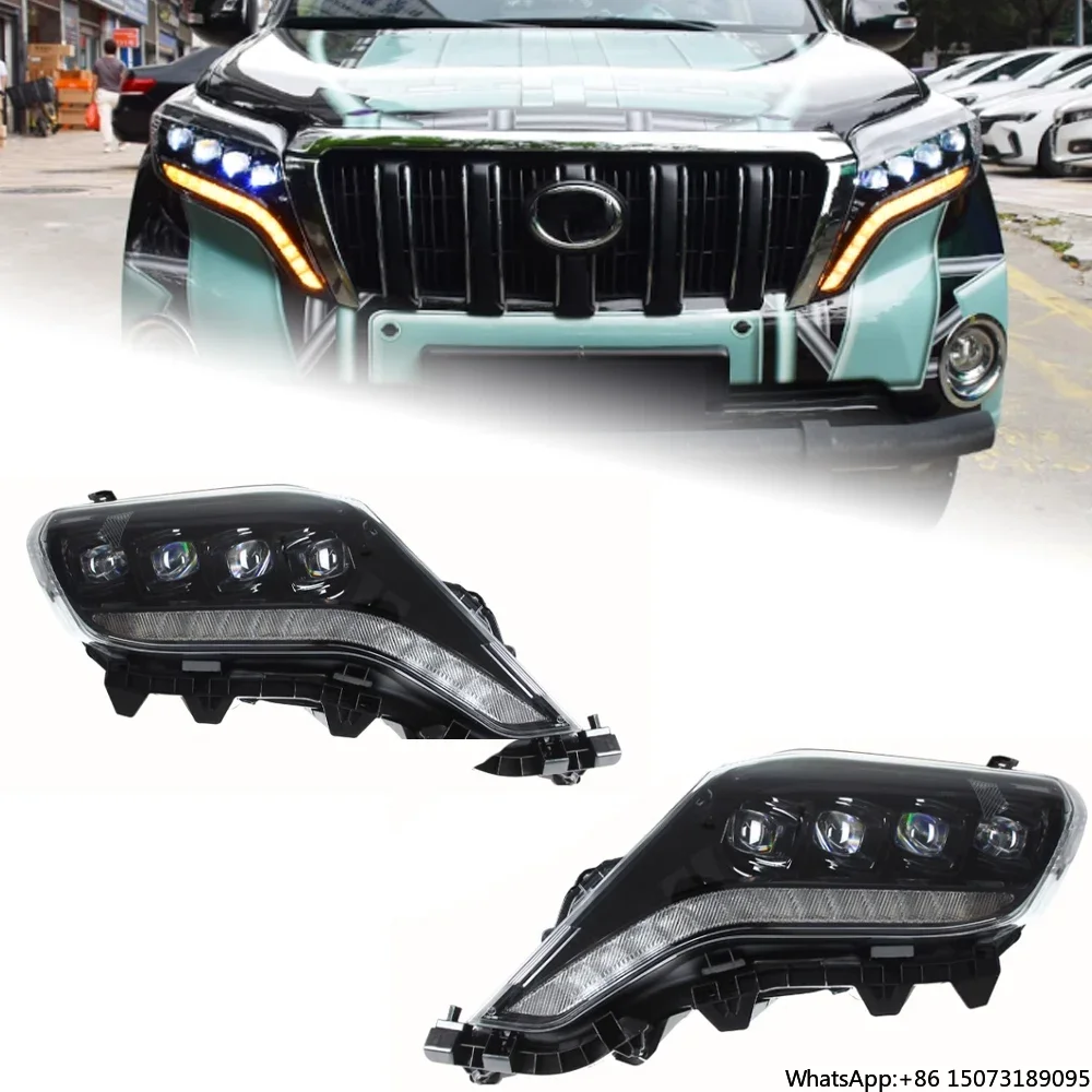 

Car Lights for LC150 2013-2017 LED Headlight LED DRL Hid Option Head Lamp Angel Eye Bi Xenon Beam Accessories