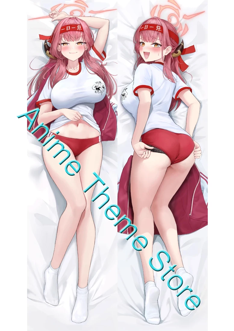 Blue Archive Rikuhatima Aru Dakimakura Waifu 2WAY Hugging Body Pillow Case Anime Cushion Cover Xmas Gifts