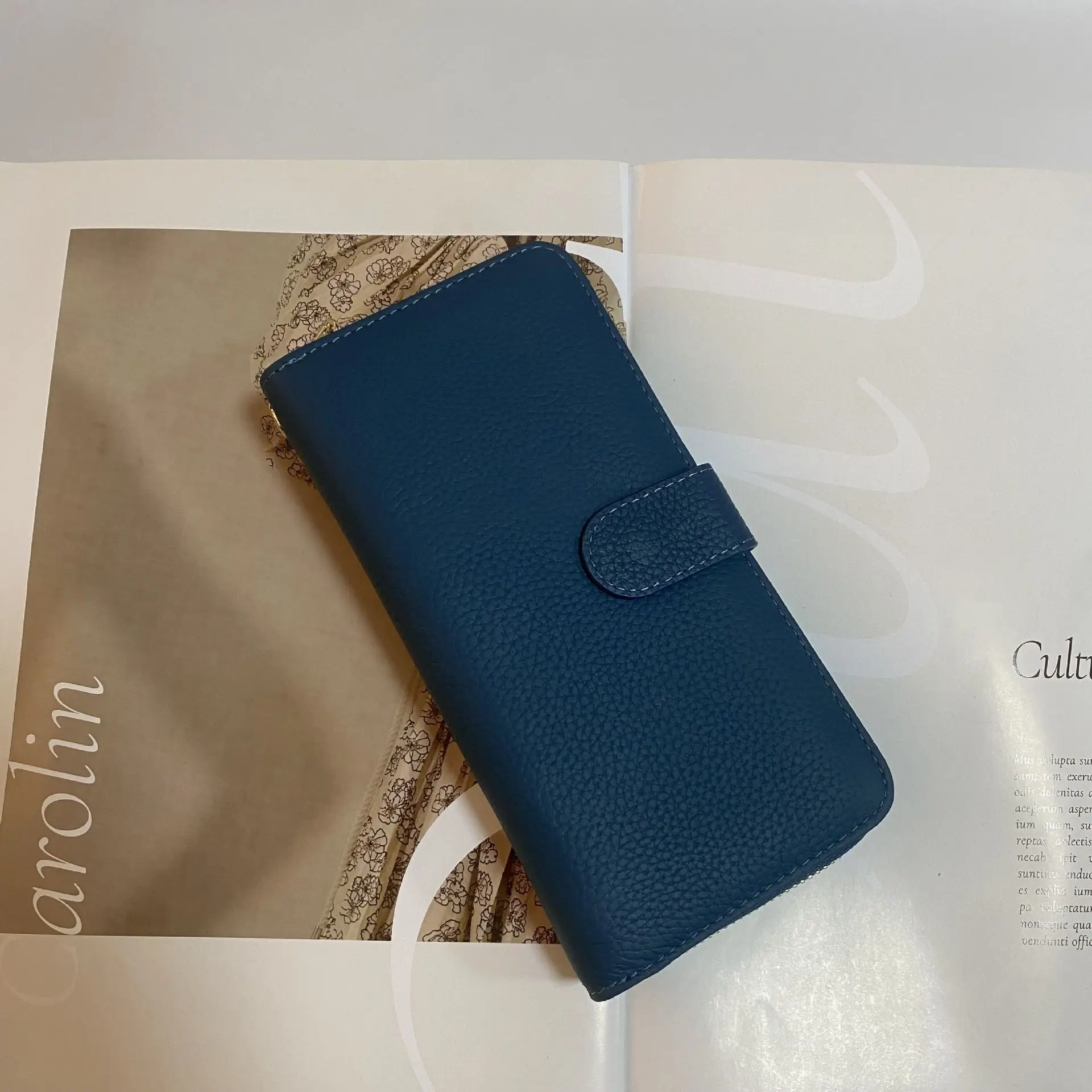 

2025 Double-layer Large-capacity Leather Handbag Femininity New Pure Cowhide Two-in-one Wallet, ID Mobile Phone Bag