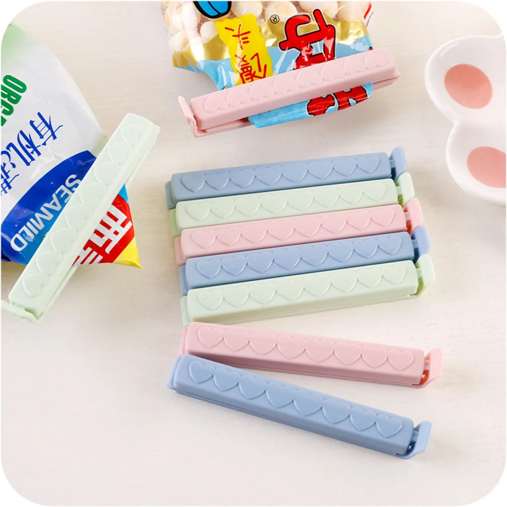 5pcs Fresh-Keeping Sealing Clamp For Plastic Bags Airtight Waterproof Food Storage Clips Kitchen Dorm Organization Bright Color