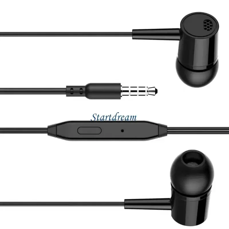 In Ear Headphones Builtin Mic 3.5mm Wire Headphone Phone Computer Earbud K92C