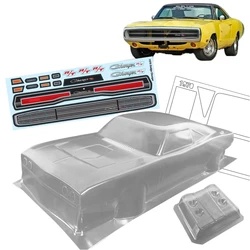 1/10 1970 Dodge Charger przezroczysty Lexan z lekką klamrą, na samochód obudowie, zabawki RC Drift, rozstaw osi 257mm, TT-02 TT-01 Tamiya