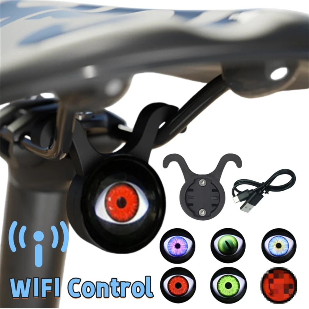 

Программируемый задний фонарь для велосипеда Devil Eyes Задний фонарь для велосипеда с дистанционным управлением Светодиодный глаз для мотоцикла с движунами