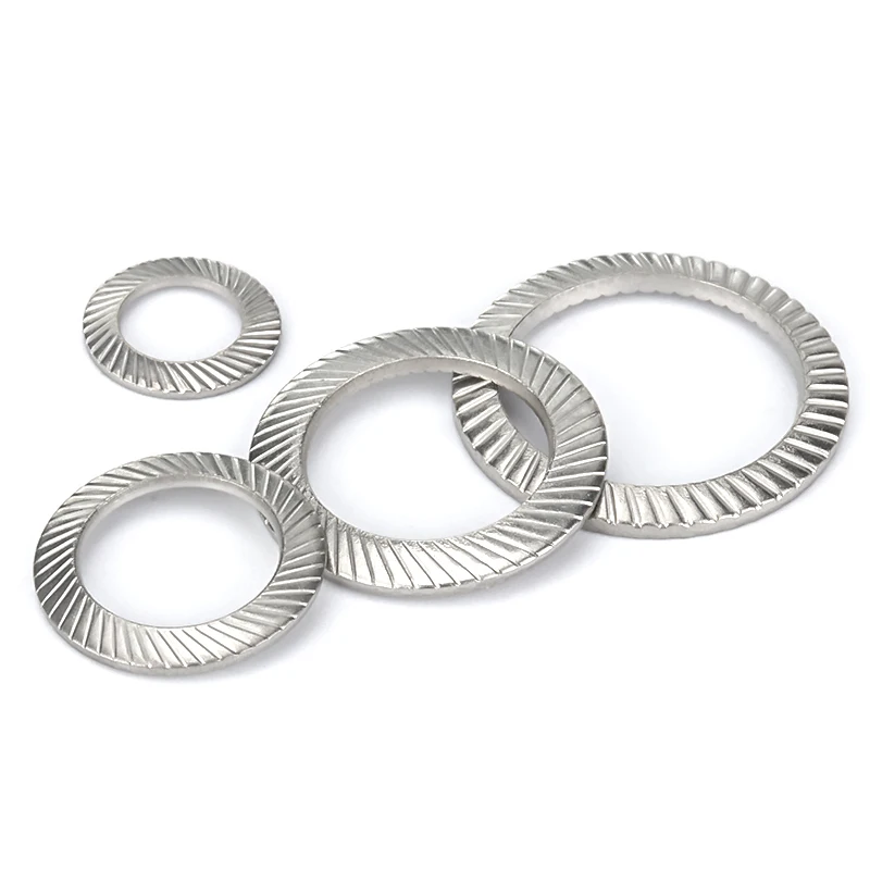 2/5/10/20/50Pcs DIN9250 304 Stainless Steel Locking Washer Printing Oblique Lock WasherS M2.5 M3 M4 M5 M6 M8 M10 M12 M14 M16-M30