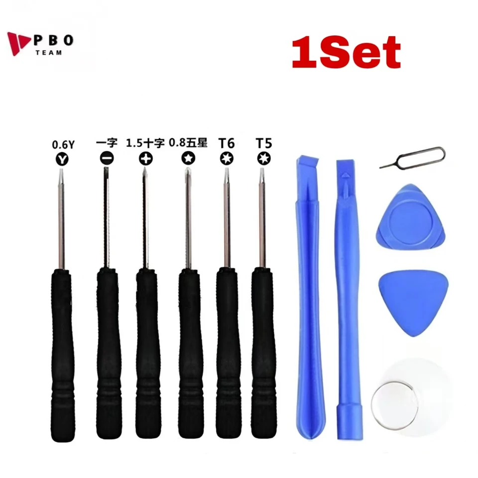 1-5set Juego de 12 Herramientas de Reparación de Teléfonos Móviles Destornilladores para Desmontaje de iPhone Kit de Herramientas Manuales para Samsung 2