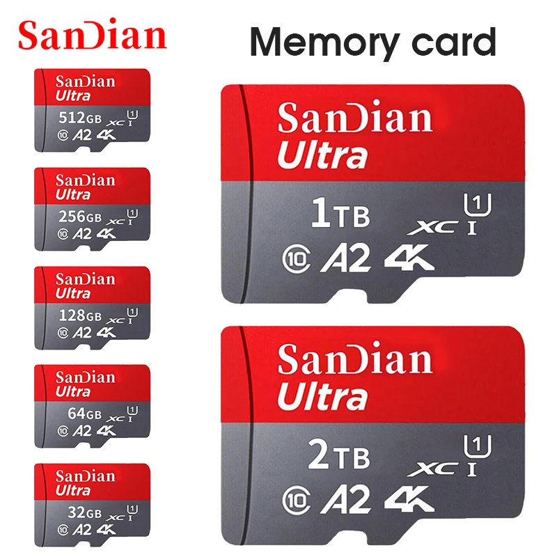 Ultra micro TF/sd card 128GB 32GB 64GB 256GB 512GB A2 4K Micro Card SD TF Flash Card Memory Card Class 10 for Phone