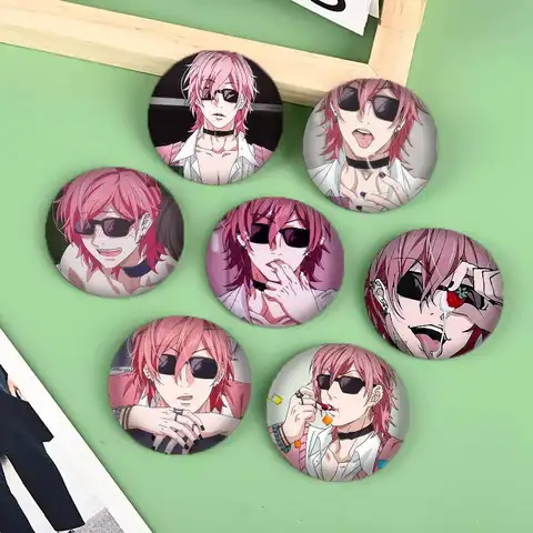 1pc Anime Ayato Yuri Badges Anime Round Laser Badge Cartoon Brooch Clothes Backpack Accessories Lapel