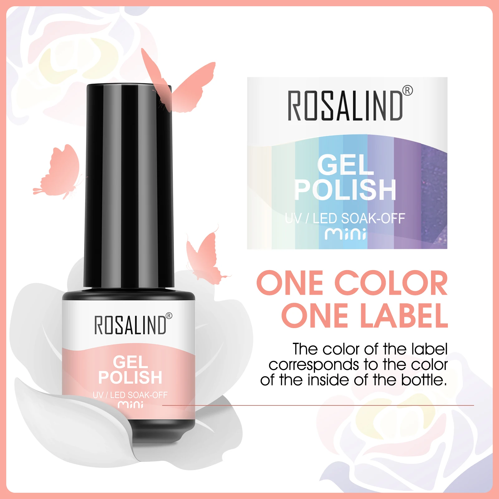 Rosalind-Ensemble de vernis à ongles en gel, vernis à ongles en bouteille, couche de finition brillante, ensemble de colle à ongles, lampe à ongles LED polie, 7ml, 5 pièces, 8 pièces, 16 pièces