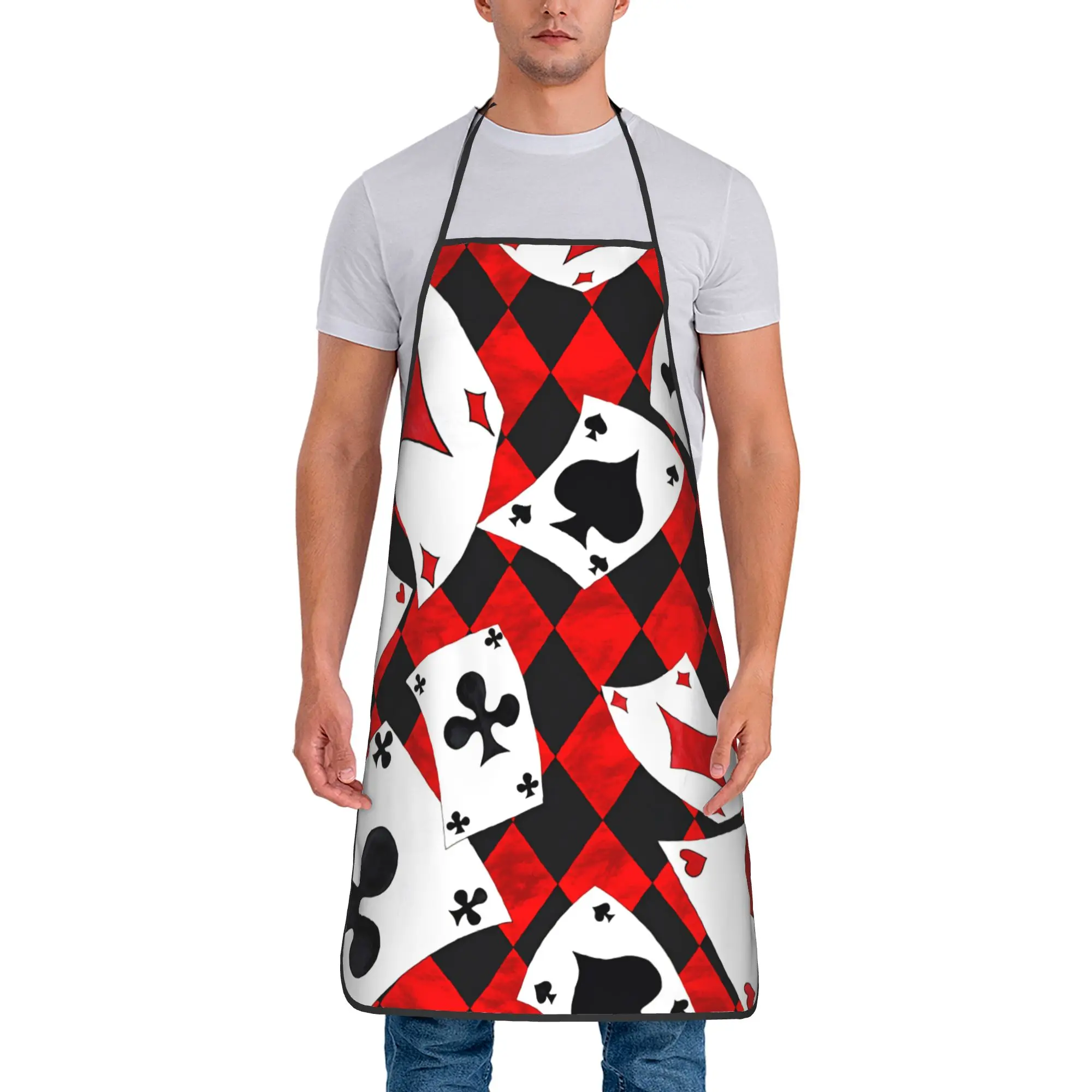 Playing Cards  Apron  Barber Restraunt Kitchen Accessories Cleaning Custom Aprons without Pocket