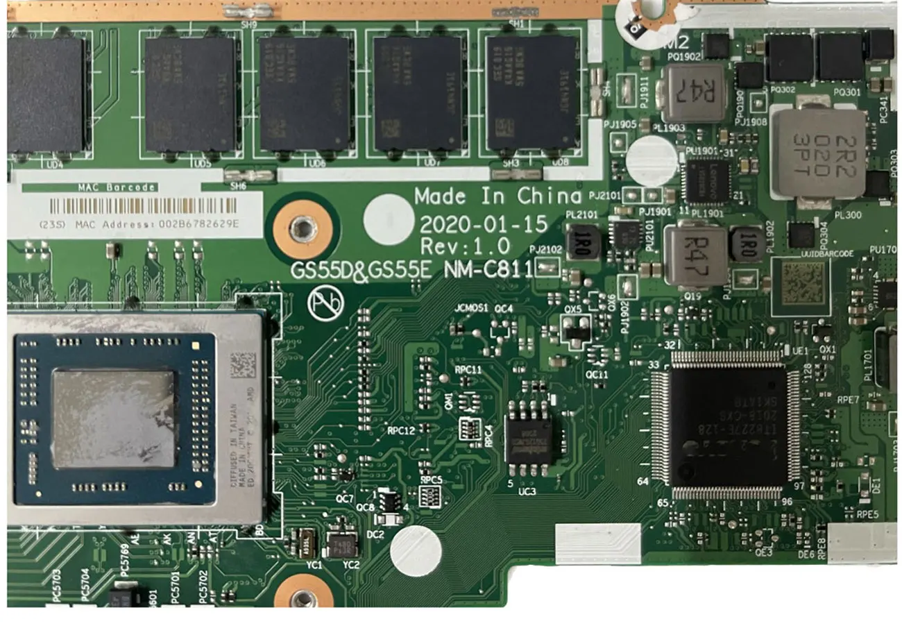 NM-C811 With R3-4300U R5-4500U R7-4700U CPU For Lenovo IdeaPad 5-15ARE05 Laptop Motherboard  RAM:8GB/16GB 5B20S44358 5B20S72546 view 4